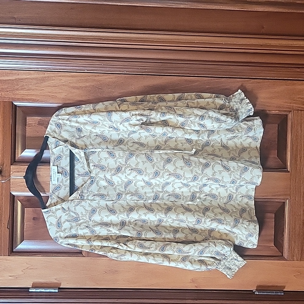 Hayden Los Angeles Paisley Blouse Shirt Size Medium